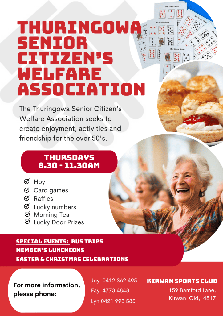 Thuringowa Senior Citizens Welfare Assoc Flyer 724x1024